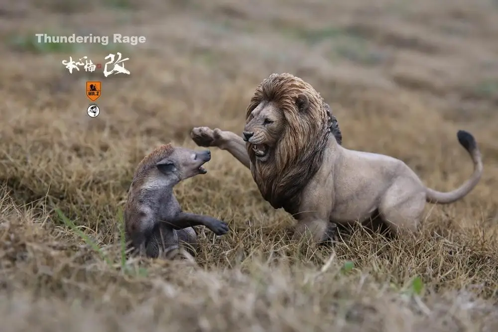 M R.Z статуи животных * Солнечные игрушки Масштаб 1/12th Thundering Rage “(Африканский Лев