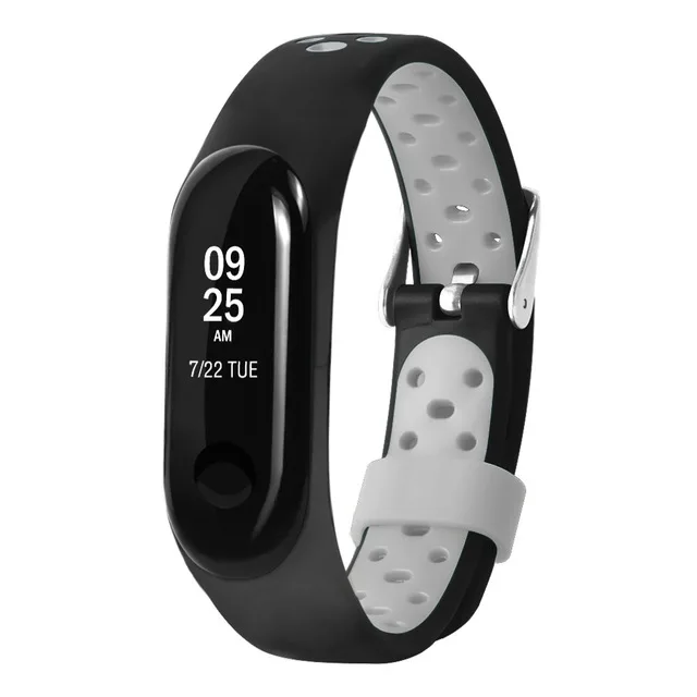 Black gray Для Xiaomi mi Band 3 4 mi band 3 Bracelet ремешок для смарт-часов силиконовый спортивный ремешок на запястье сменный ремешок для Xiaomi mi Band 3 - Цвет: Black gray