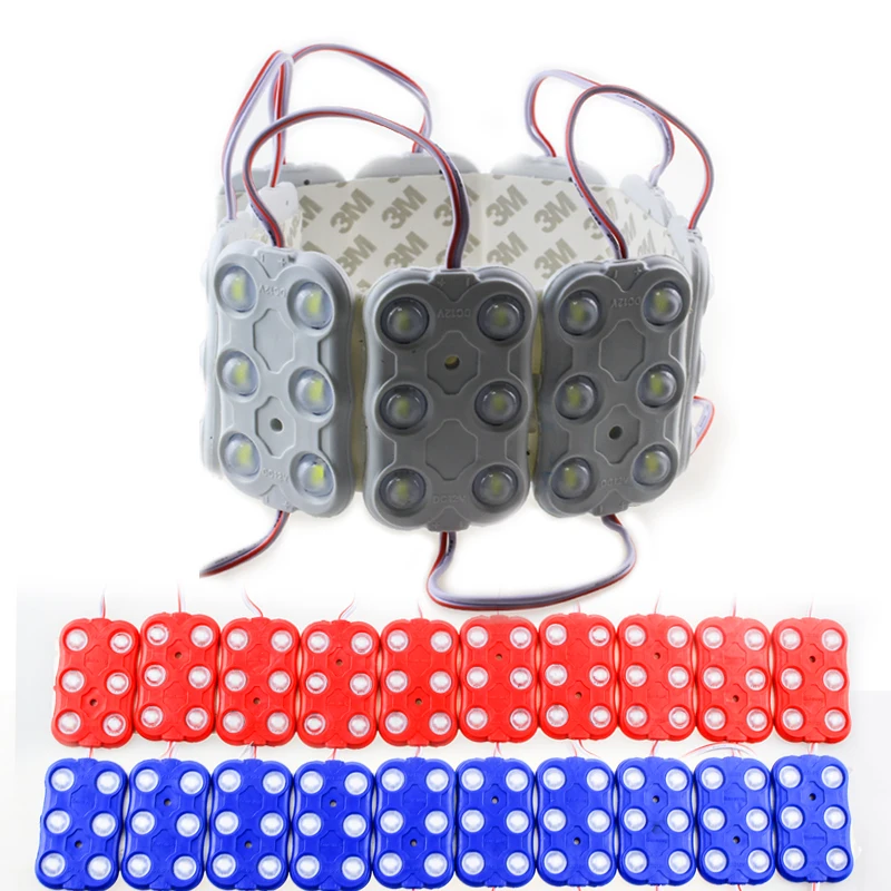 

500pcs 5730 injection LED Module DC12V 6 LEDs 3W Waterproof Outdoor light Backlight with lens 160 degree for billboard