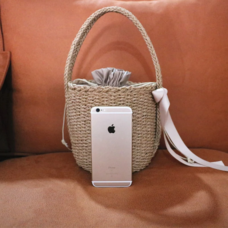 Пляжная Соломенная Сумка тоут ручной работы летняя сумка мешок женские сумки с