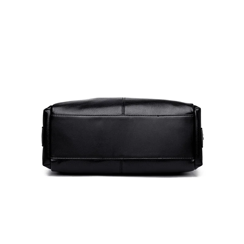 Кожаные сумки для женщин 2019 известные бренды черные сумки-тоут на лямках большая