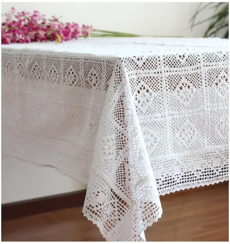 Американский кантри крючком кружева скатерти Хлопковый чехол для дивана ткань