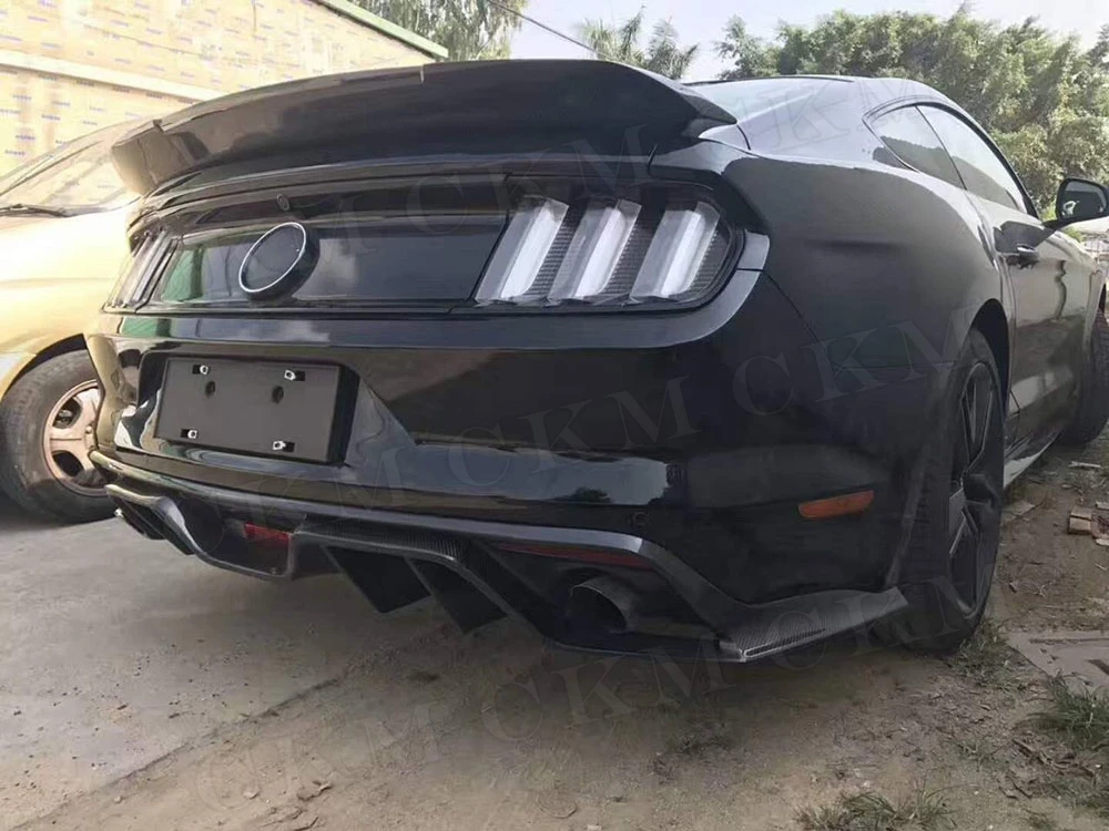 Диффузор заднего бампера из углеродного волокна для Ford Mustang GT350 2,3 T 5,0 T Coupe 2 двери- FRP черный