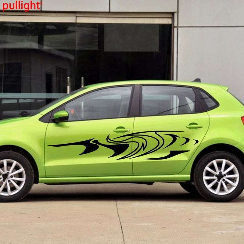 1 пара автомобильных спортивных полос контура путаницы Переводные картинки на