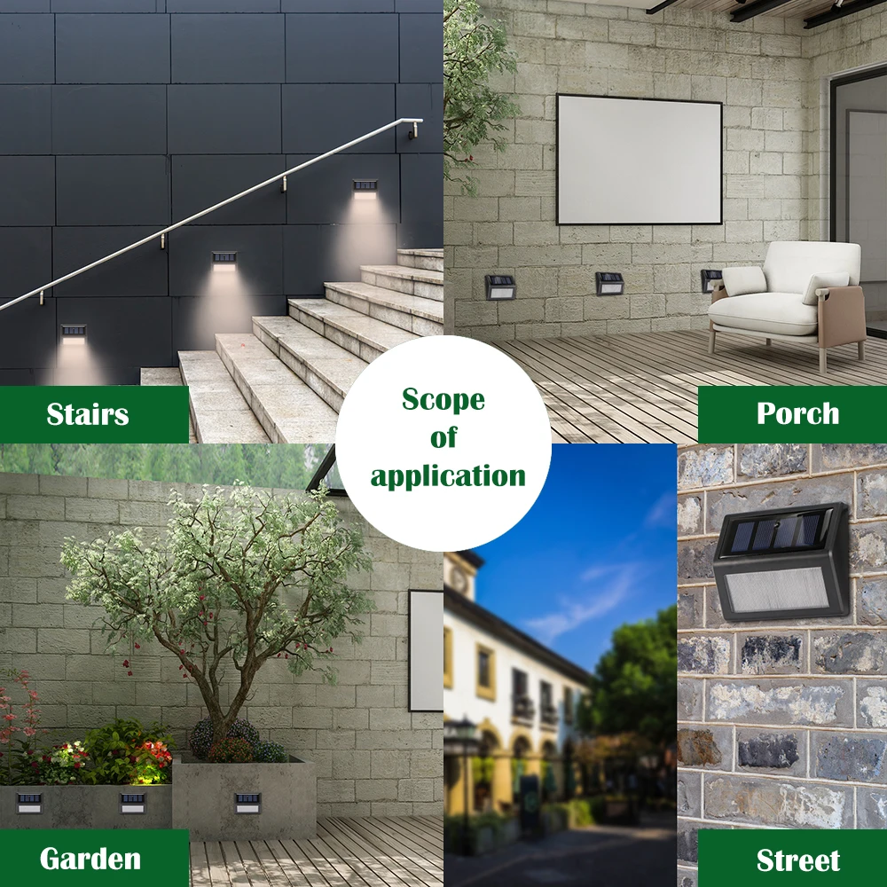 Светодиодный светильник на солнечной батарее 6 шт.|Светодиодные солнечные лампы|