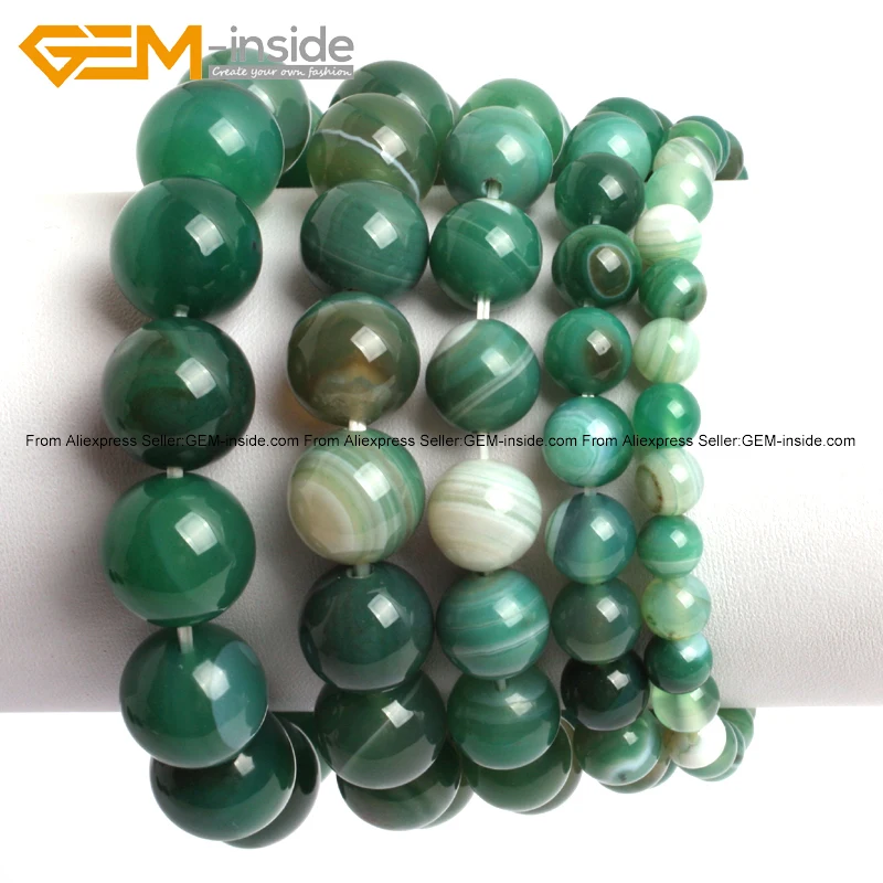 Зеленый Сардоникс оникс Агаты эластичная энергия ювелирные модные браслеты 6 14