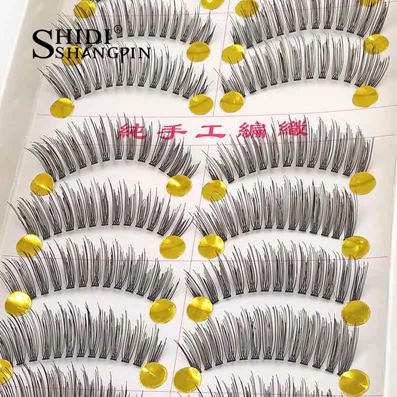 10 парт/лот элегантные женские натуральные густые ресницы Профессиональные