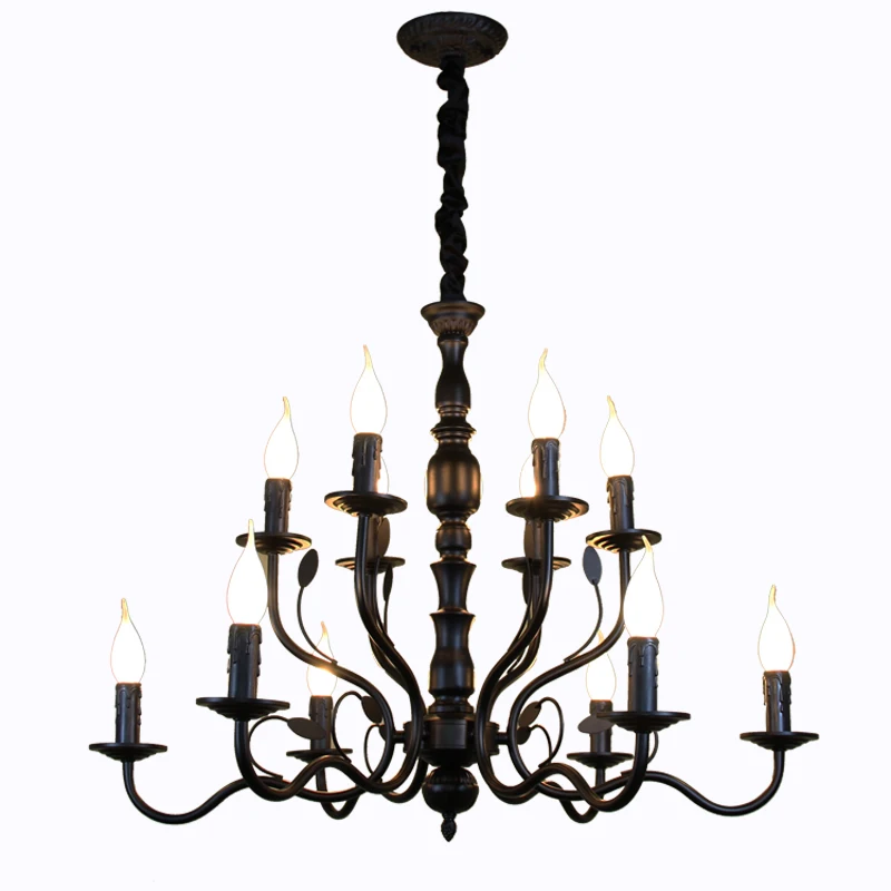 

Retro Chandelier Lighting Black Lron Chandeliers For Dining Room Lndustrial Vintage Ceiling Chandelier Lighting Bedroom Lamps