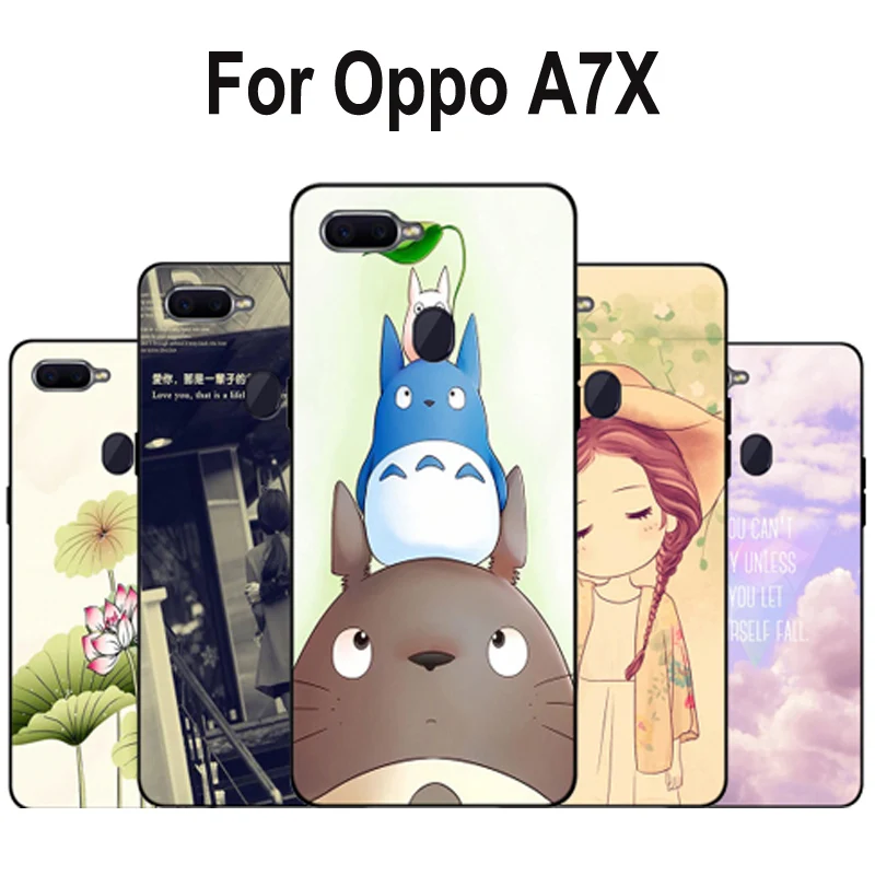 Чехол для телефона Oppo A7X чехол с мультяшным рисунком прозрачный мягкий