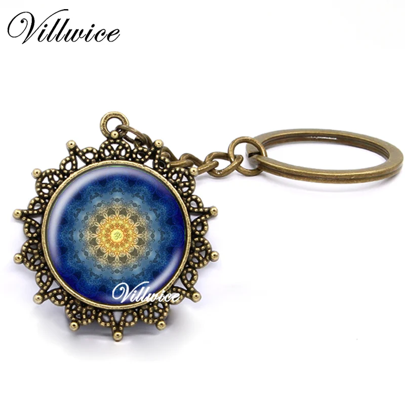 Новый 2020 буддийский брелок для йоги Мандала кулон Брелки Подвеска ом