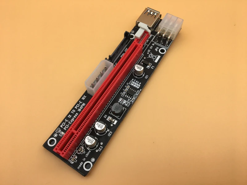 3 в 1 60 см PCI Express E 1X к 16X расширитель переходника PCIE адаптер USB3.0 кабель SATA 4Pin 6Pin блок