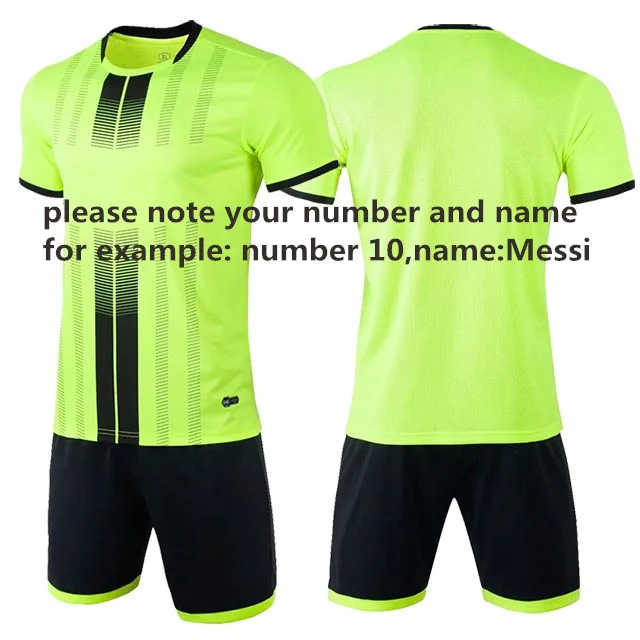 Custom name number6 Футбольные майки для взрослых и детей, комплекты одежды для футбола для мальчиков и девочек, детская Футбольная форма с коротким рукавом, футбольный спортивный костюм из Джерси - Цвет: Custom name number6