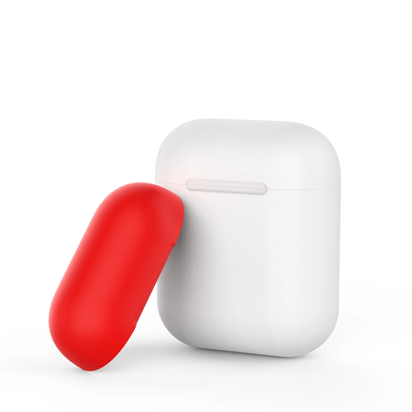 Duotone чехол для наушников для AirPods силиконовый защитный чехол для Apple AirPods чехол для зарядки противоударный защитный чехол - Цвет: white