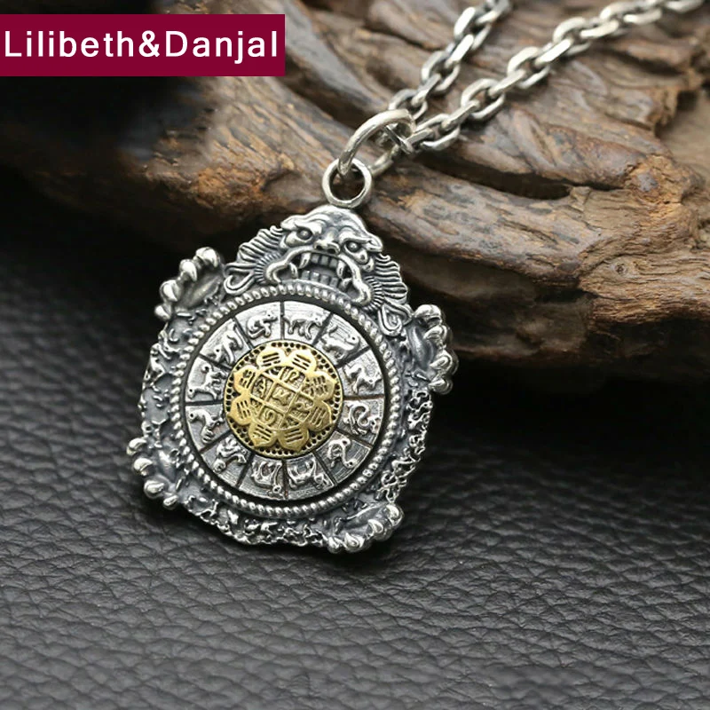 100% Подвеска из настоящего серебра аксессуары для мужчин фирменное ювелирное