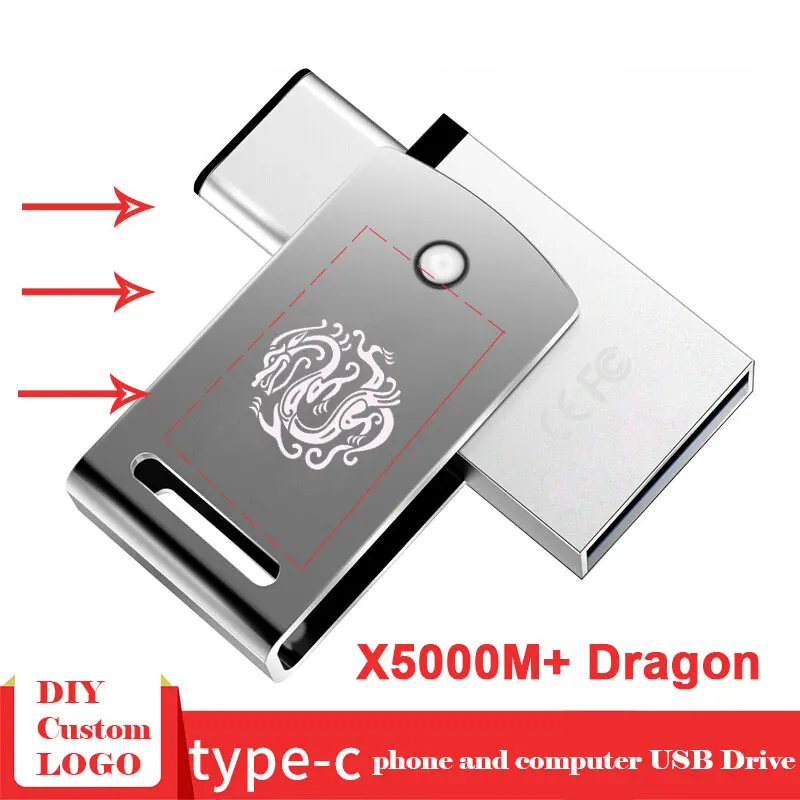 X5000M Plus Dragon Флешка Флэш-накопитель USB HP 32 ГБ, 64 ГБ, 16 ГБ, USB3.1, Pendrive DIY, ЛОГОТИП. флешки - Цвет: X5000M Plus Dragon