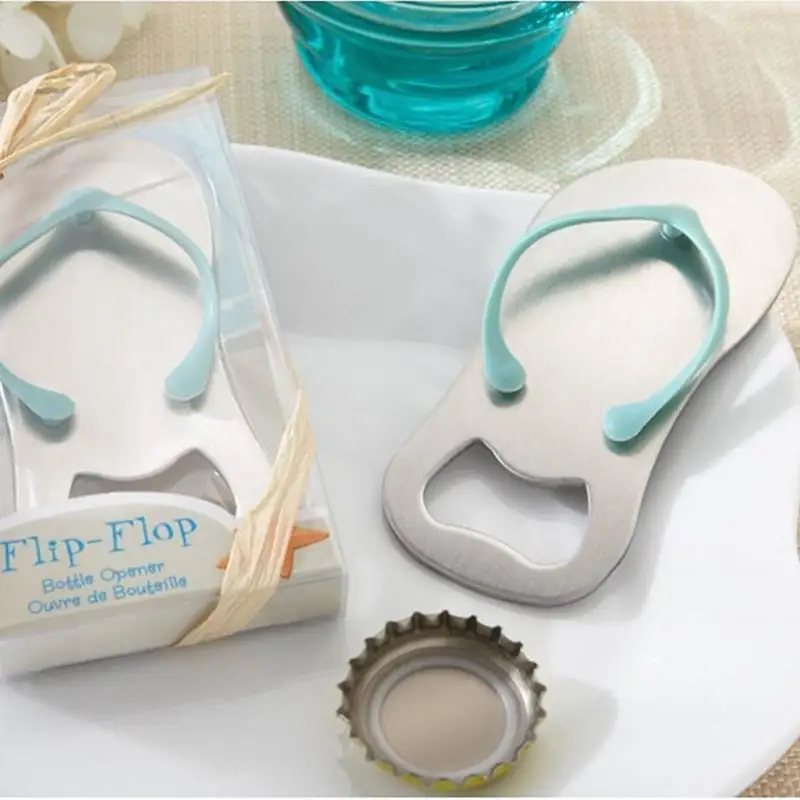 100 шт поп топ флип флоп открывалка для бутылок из нержавеющей стали тапочки