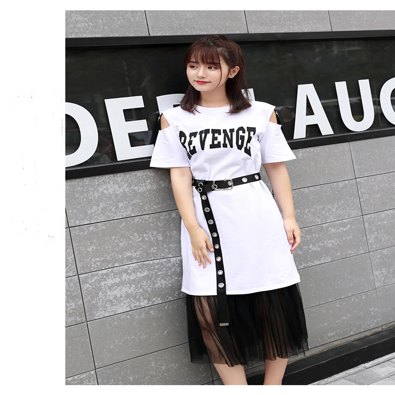 Женская одежда платье 2018 лето новые женские прямые с короткими рукавами