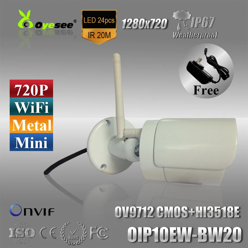 720 P mini металлический сплав wi-fi ip-камеры видеонаблюдения Всепогодный