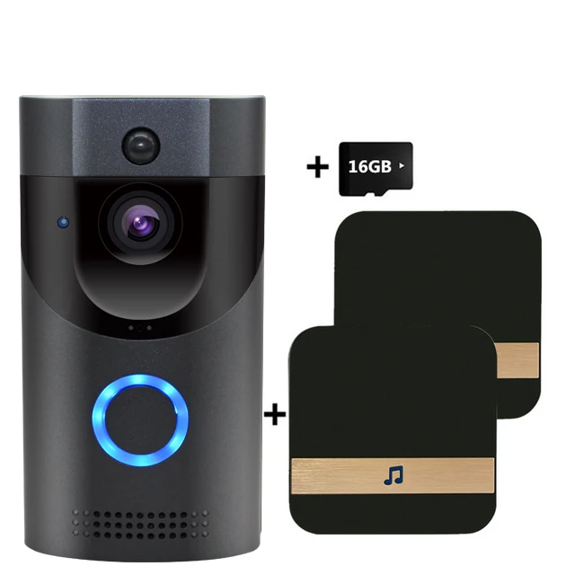 Kit 4 Anytek Беспроводной Wi-Fi видео дверной звонок 1.0MP дверной Звонок камера ночного видения Двусторонняя аудио батарея работа с внутренним колокольчиком - Цвет: Kit 4