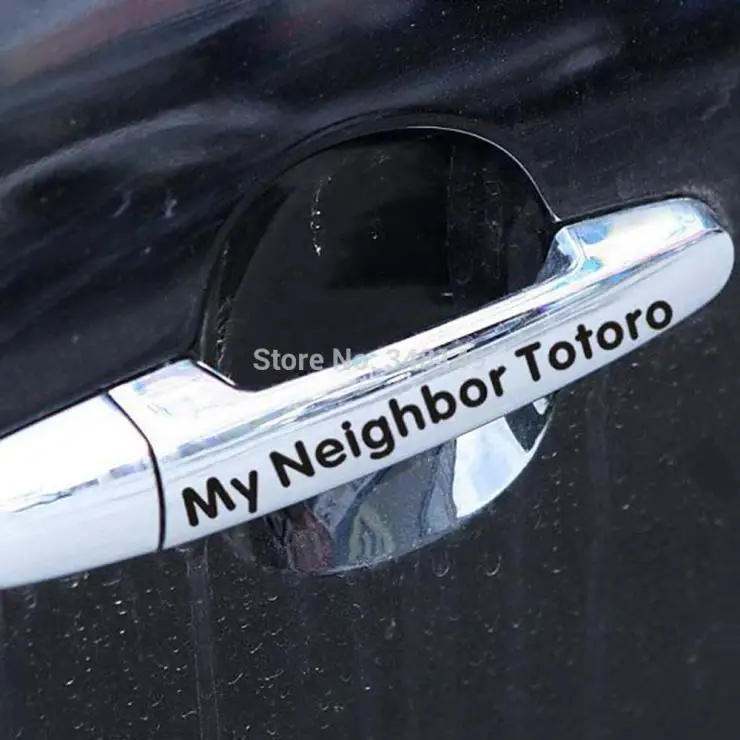 4 x Новые Стильные наклейки на дверные ручки автомобиля totoro автомобильные для Ford