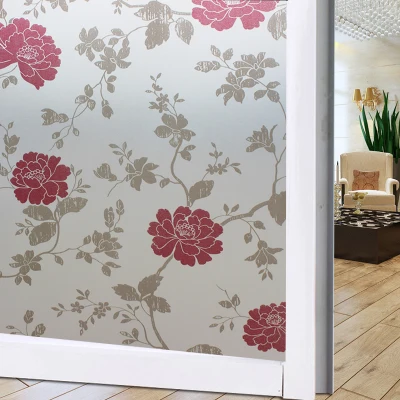 Rose flower 45X100 см матовая оконная стеклянная наклейка световая непрозрачная ванная раздвижная дверь затемненная оконная пленка украшение индивидуальная креативная - Цвет: Rose flower