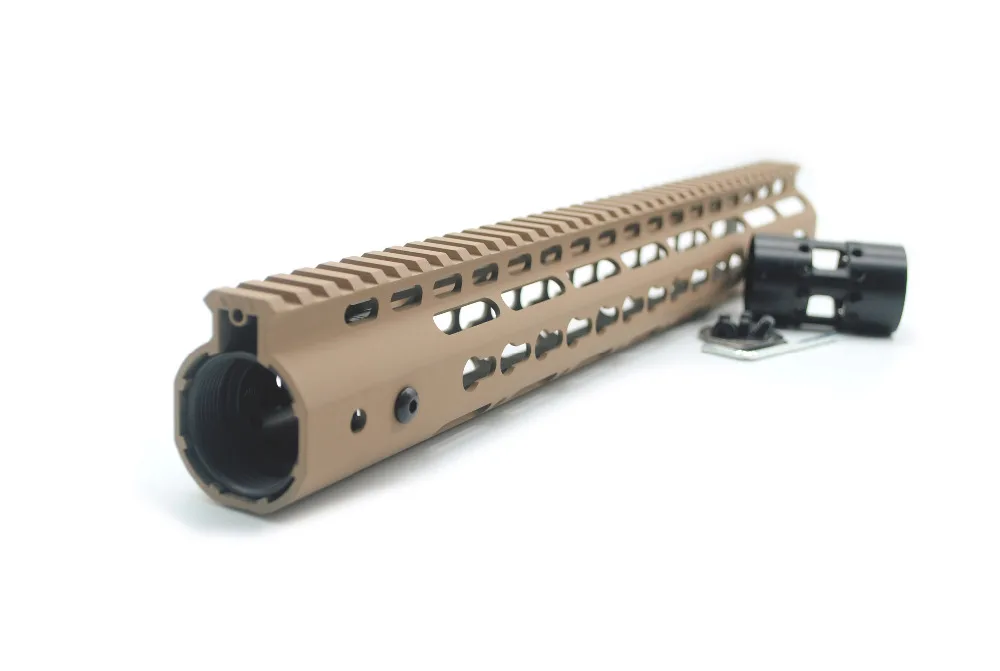 15 ''Inch AR15 Free Float Keymod Handguard Picatinny Rail Mount System Fit .223|free float|tan tanningar15 free float handguard |