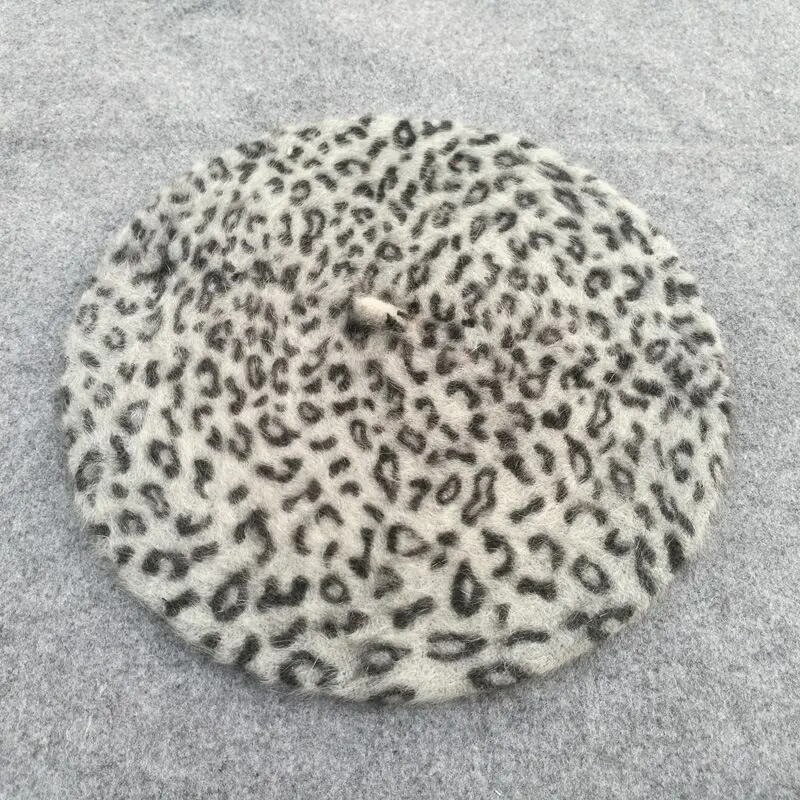 MAERSHEI Beanie берет Леопардовый Теплый зимний осенний берет Женская дикая Сексуальная шапка Gorros Bonnet для девочек красная кроличья шерсть шляпа художника Fe