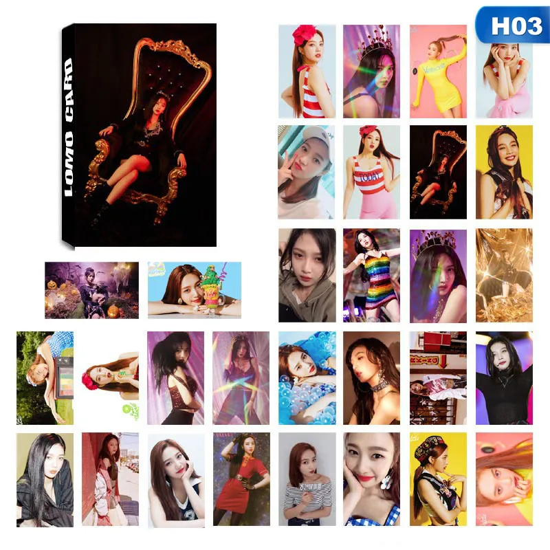 30 шт./компл. K-POP красный бархат Ablum RBB ломо карты самодельные бумажные фото карты вентиляторы коллекция подарков - Цвет: 03
