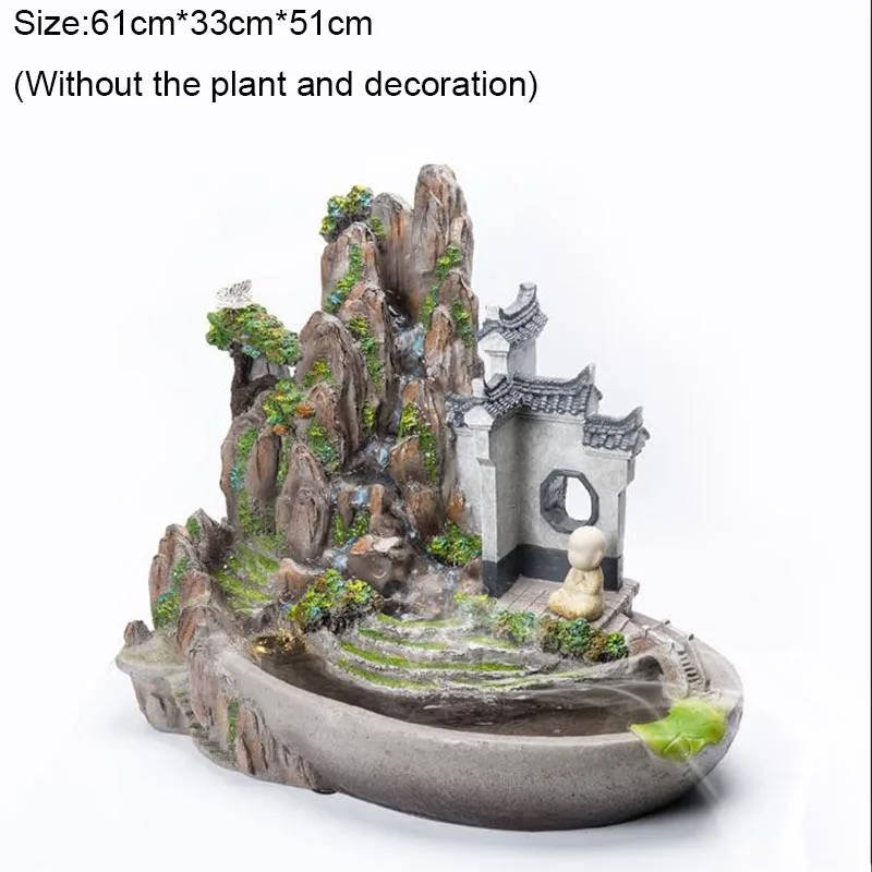 Water Fountain 110 V-220 V Творческий скала течет фонтан Лаки Фэн колесо шуй увлажнитель воздуха Изделия из смолы рабочего декор Бизнес подарки - Цвет: Water Fountain