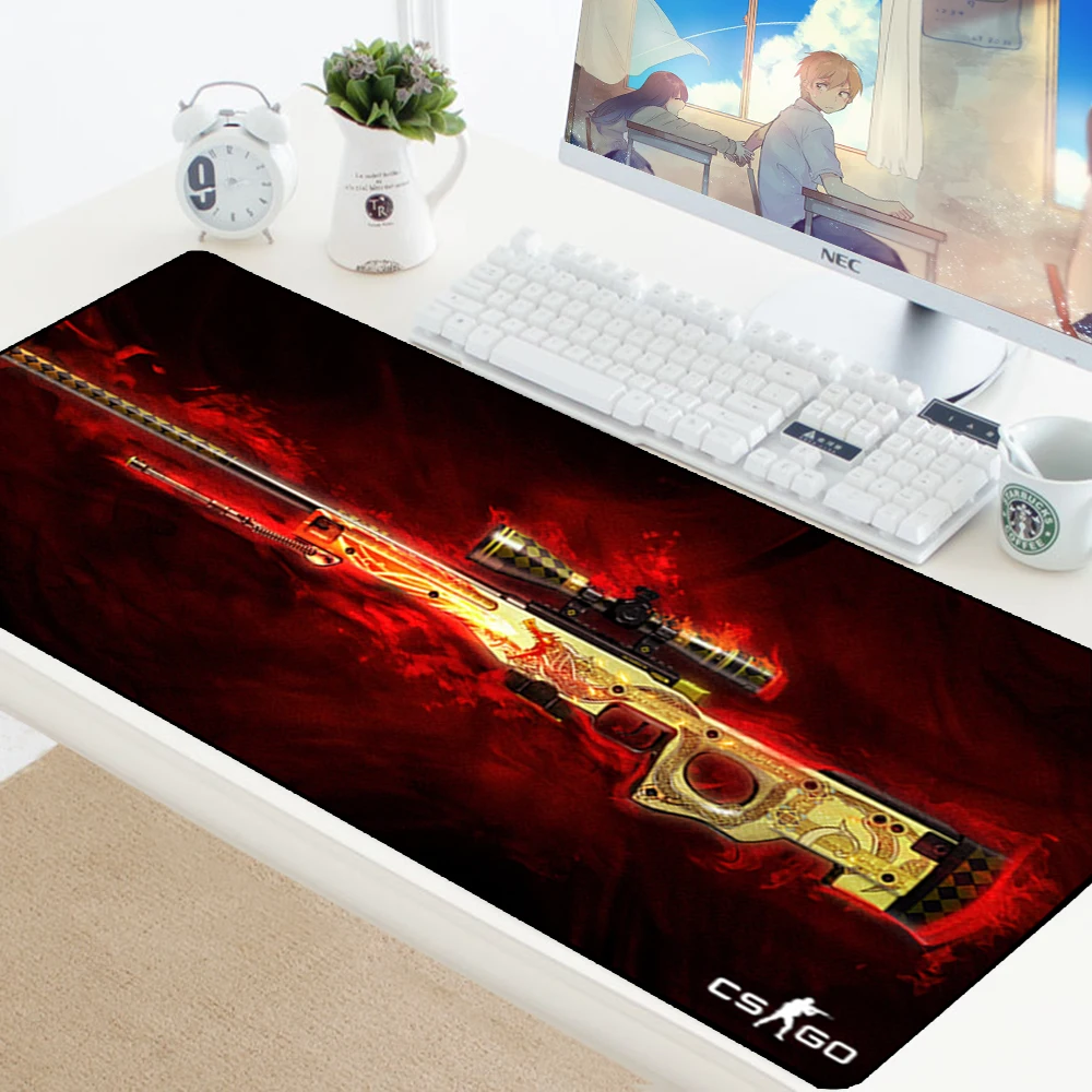 Большой игровой коврик для мыши, коврик для ноутбука, игровой коврик для мыши, Противоскользящий коврик для мыши из натурального каучука Grande Gamer, модный офисный стол, компьютерный коврик