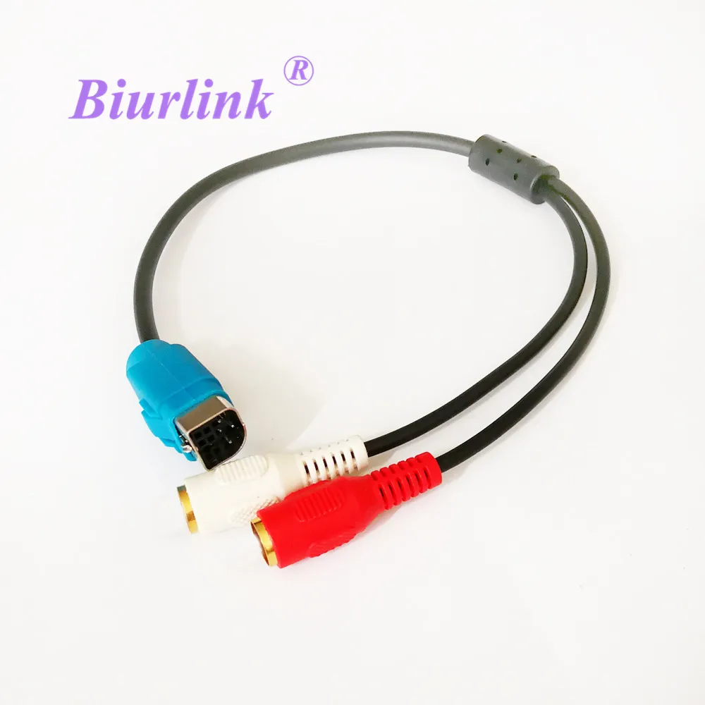 Автомобильное аудио устройство Biurlink RCA кабель адаптер для Alpine CD KCE 237B|rca car adapter|car