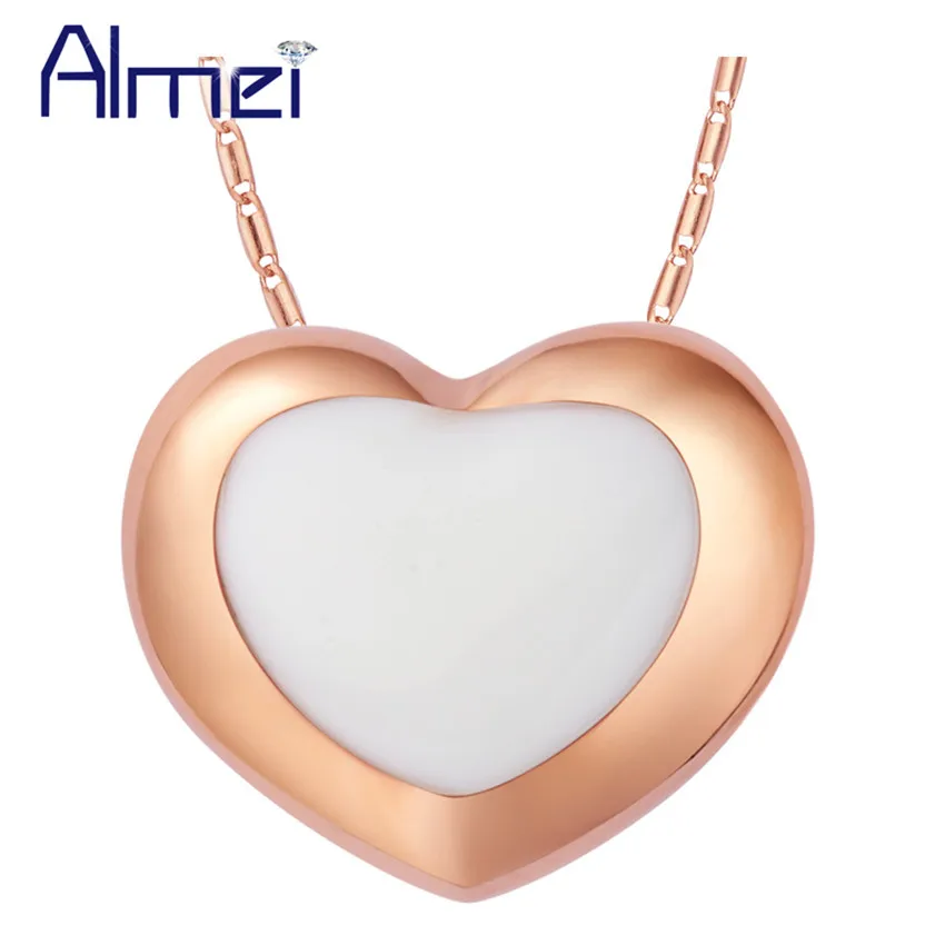 Almei Новинка 2017 серебряные ювелирные изделия для женщин Любовь Сердце Розовая
