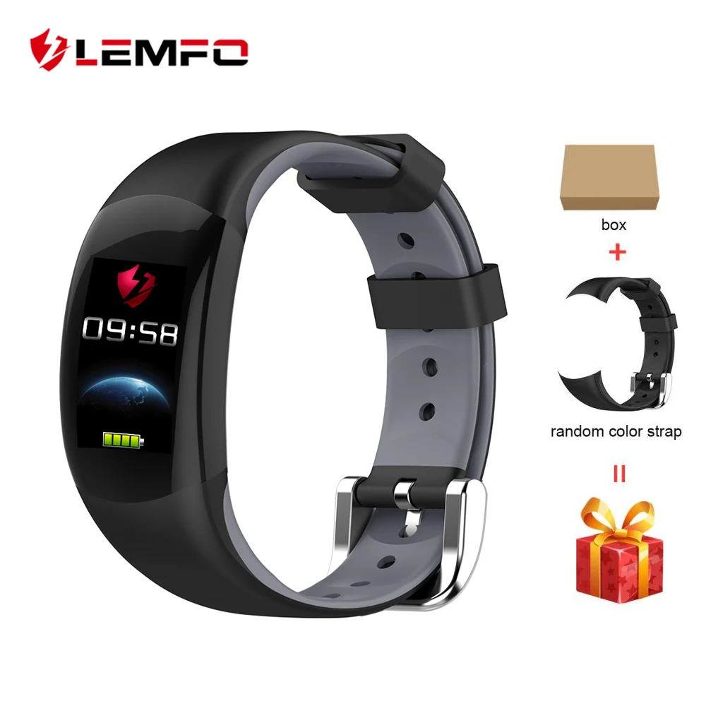 LEMFO LT02 умный фитнес браслет большой 3D дисплей монитор сердечного ритма
