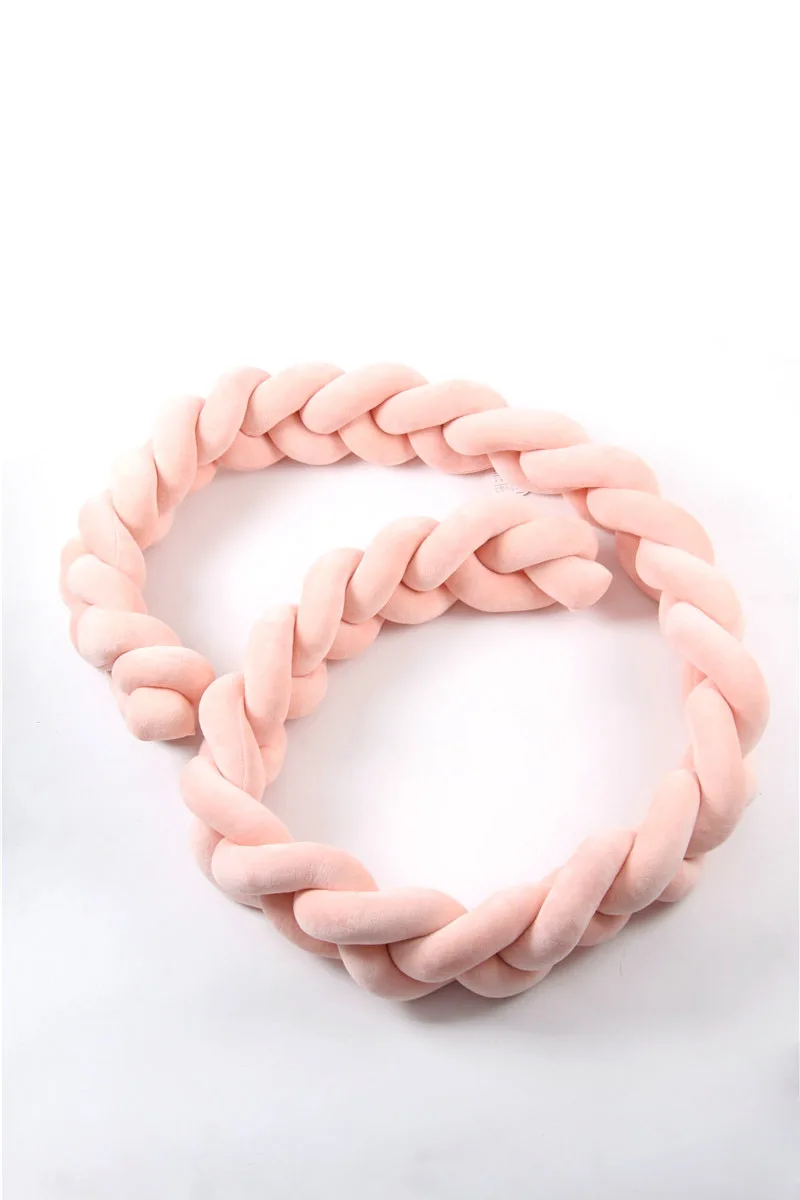 1M Pink Нордический узел Детская кровать бампер длинный завязанный тесьмой новорожденный защита для кроватки Детские бамперы в кроватку для детской комнаты декор 1 м/1,5 м/2 м/3 м - Цвет: 1M Pink