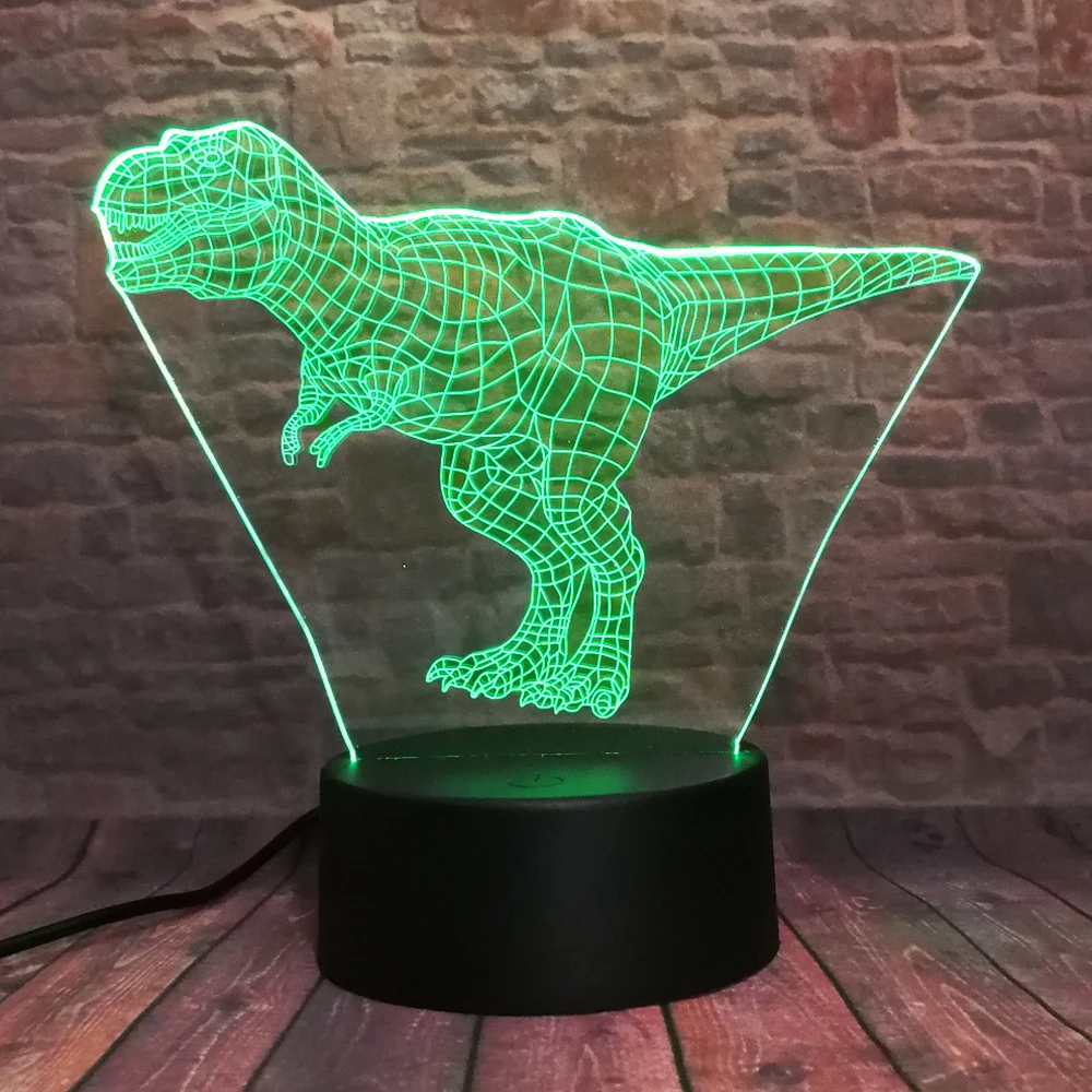 Новый властный 3D Тираннозавр Рекс Динозавр Дракон Парк Юрского периода 7 цветов