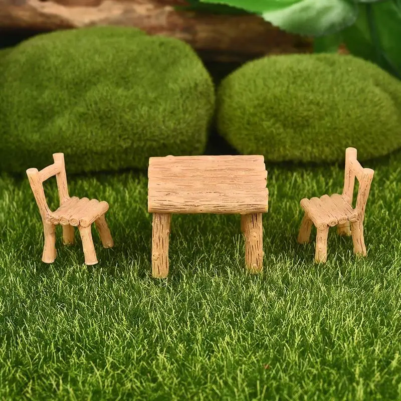 Милый Настольный стул миниатюрные статуэтки декор для террариума украшения