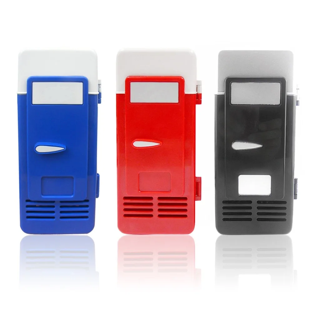 2 Color ABS 194*90*90mm Energy Saving and Eco-Friendly 5V 10W USB Car Portable Mini Drink Cooler Car Boat Travel Cosmetic Fridge
