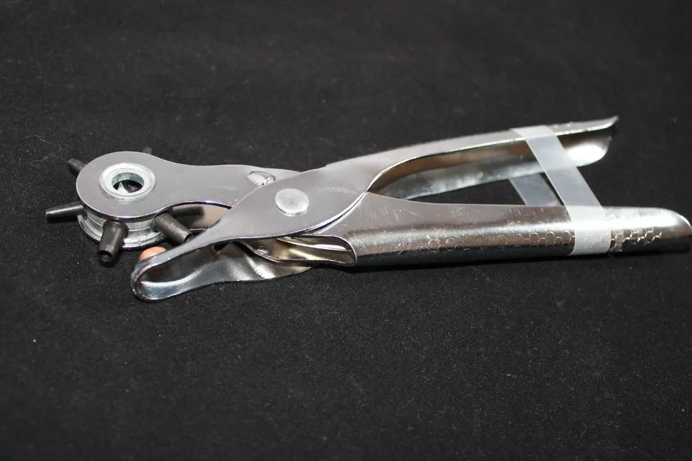 

Free Shipping Revolving Leather Hole Ring Punch Plier Puncher And Belt Cut Cutter Eyelet Craft