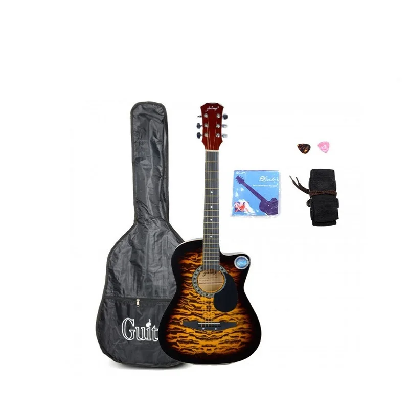 Cool CSP3800C 38 Тигр коричневые полосы Cutaway народная гитара синий с мешком ремешок выбрать