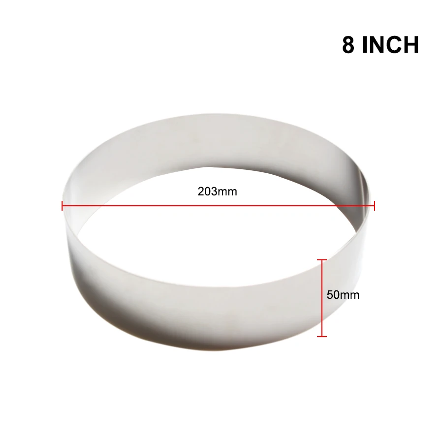 8INCH 7-14 дюймов Круглый круглый форма Свадьба Помадка мусс торт плесень мусс торт кольцо выпечки Формы для выпечки инструменты для торта кухня аксессуары - Цвет: 8INCH