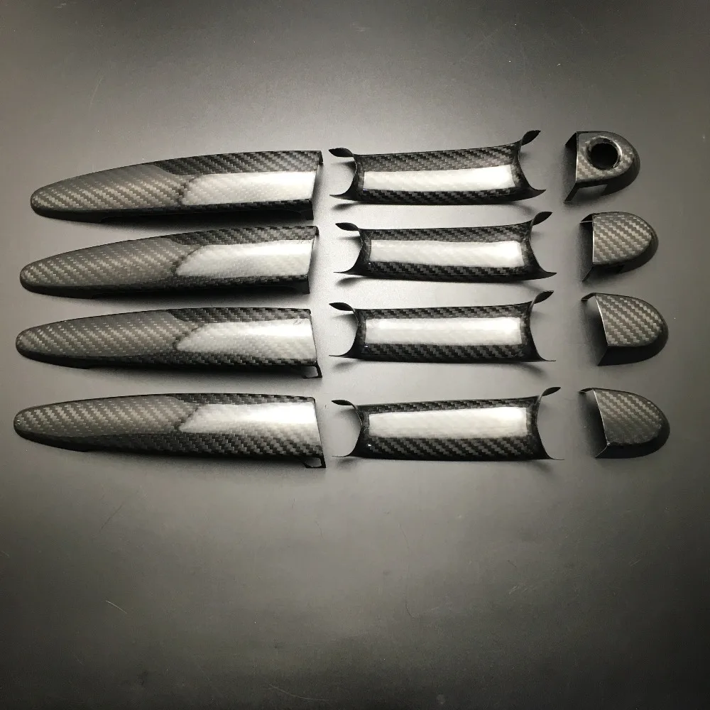 Автомобильный Стайлинг Реальные углеродного волокна Внешний дверные ручки