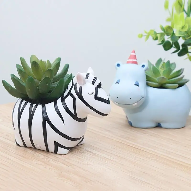 AsyPets прекрасный панда в форме суккулентов контейнер для растений маленький