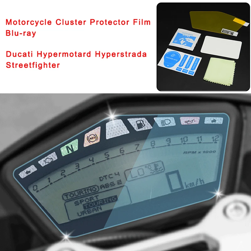 Защитная пленка против царапин для Ducati Hypermotard Hyperstrada Streetfighter Cluster Blu-Ray Speedo запчасти