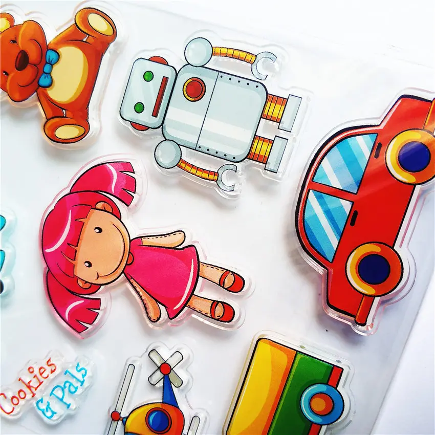 Цветные прозрачные штампы для девочек/силиконовые уплотнения роликовые