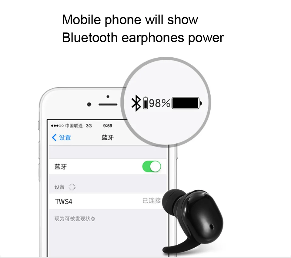 TWS 5,0 беспроводные наушники bluetooth настоящие беспроводные наушники-вкладыши стерео с микрофоном бинауральные звонки гарнитура