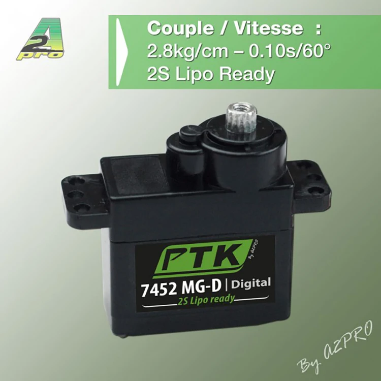 

Цифровой Металлический зубчатый сервопривод PTK 7452MG-D12g (Размер 9 г) модель самолета с неподвижным крылом модель самолета EMAX 08MAII