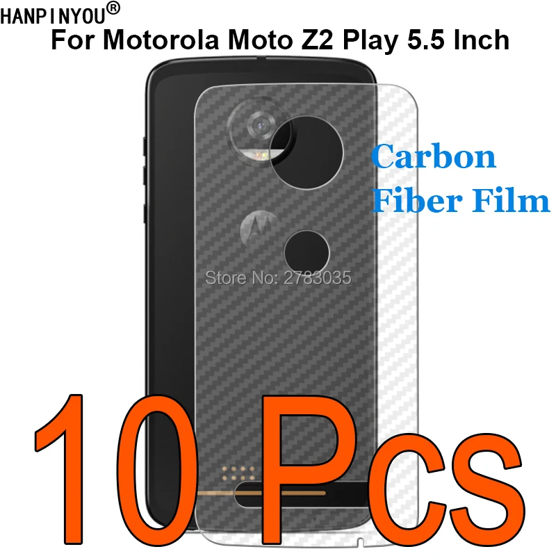 10 шт./лот для Motorola Moto Z2 Play XT1710 5 дюйма прозрачная задняя пленка из углеродного