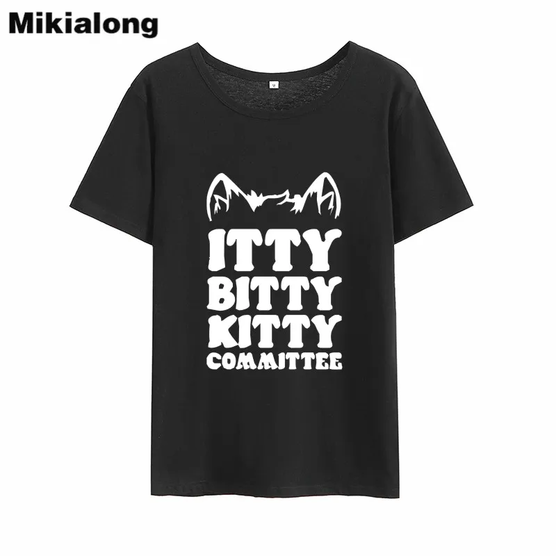OLN 2018 Kawaii Cat Футболка для женщин напечатанные буквы Забавный футболки топы Femme с