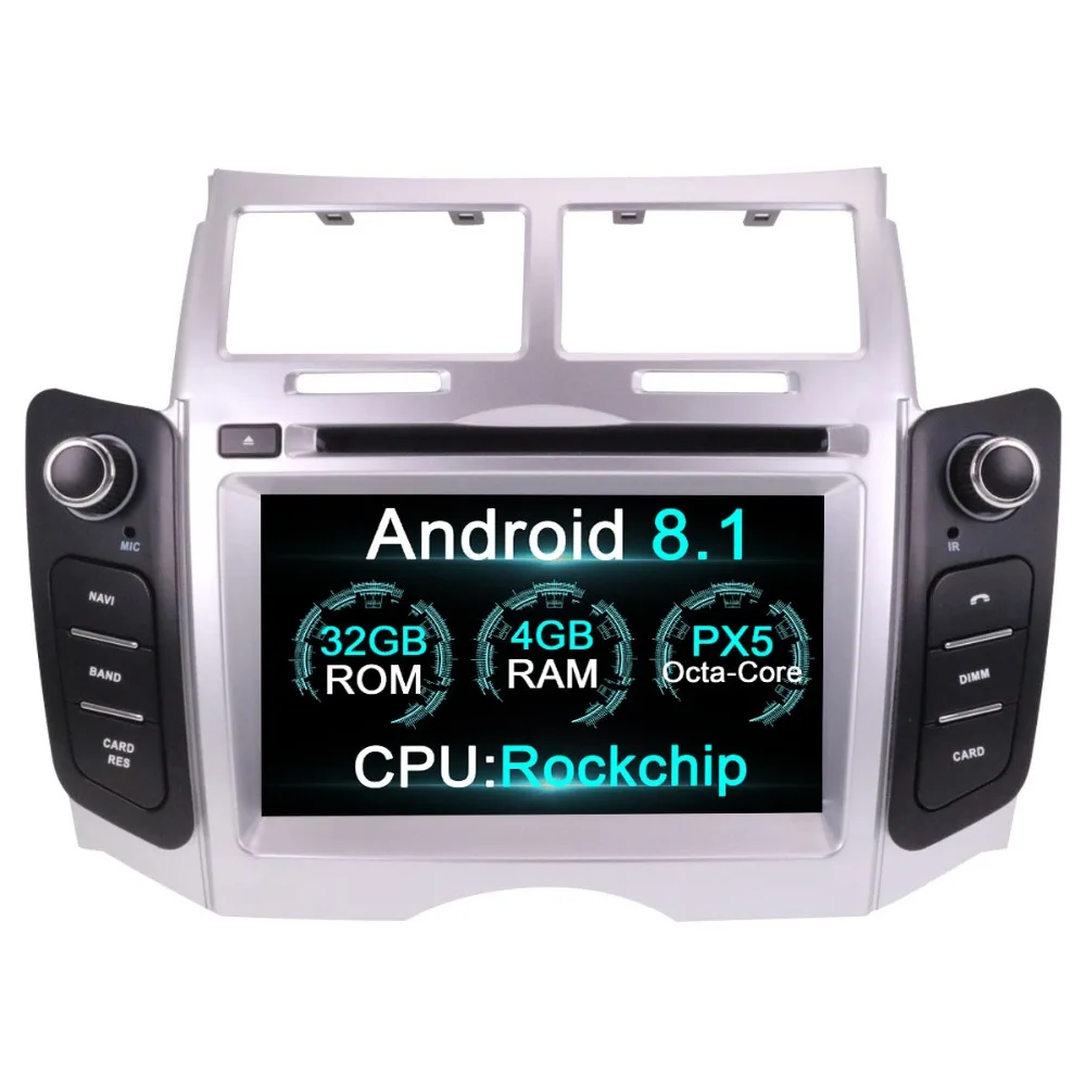 2din Android 8 1 автомобильный стерео радио головное устройство gps для Toyota Yaris 2005 2006 2007 2008