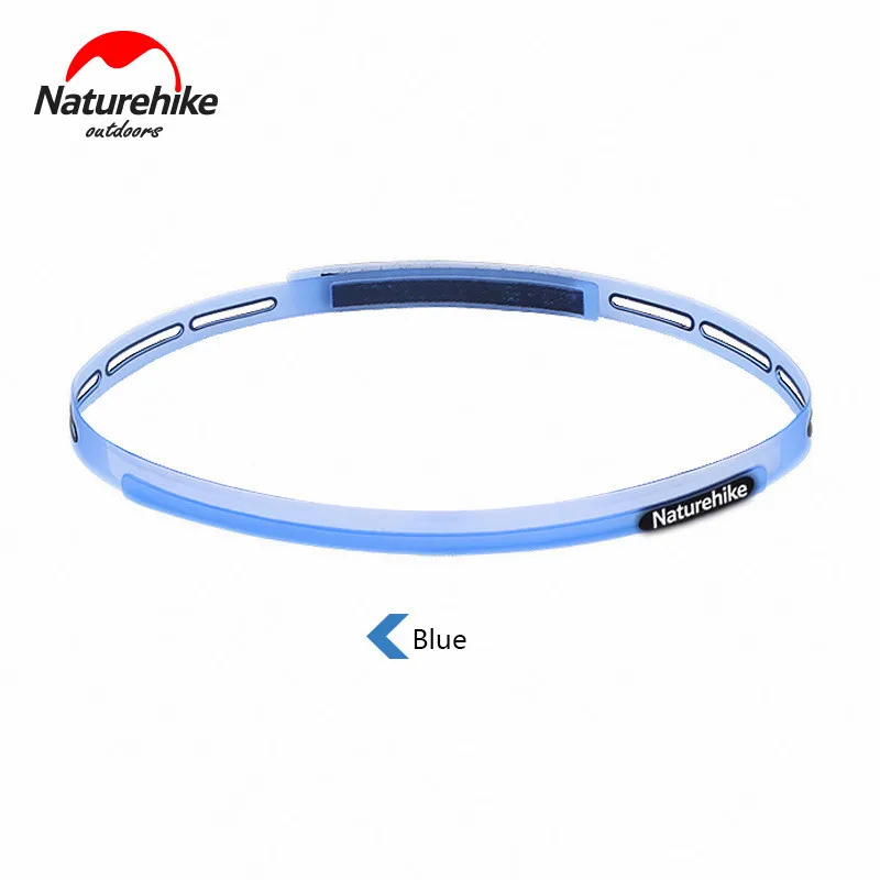 Blue Naturehike спортивный Спортивный Браслет Противоскользящий Sweatband дышащий высококачественный силиконовый головной убор Баскетбол Йога Бег Туризм Спорт - Цвет: Blue